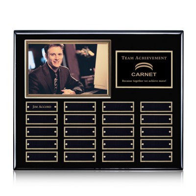 Photo (Horiz) P/Plaque - Black/Gold 20 Plate