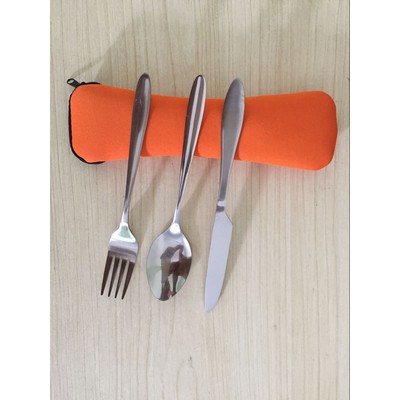 Portable Cutlery Travel Set with Carry Case