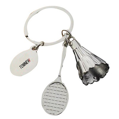 Badminton Racket Key Chain