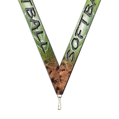 Sublimated Softball Neckband w/ Quick Clip (7/8" X 34")