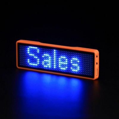 LED Name Tag Blue