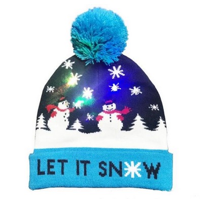 Christmas LED Light Up Beanie Hat