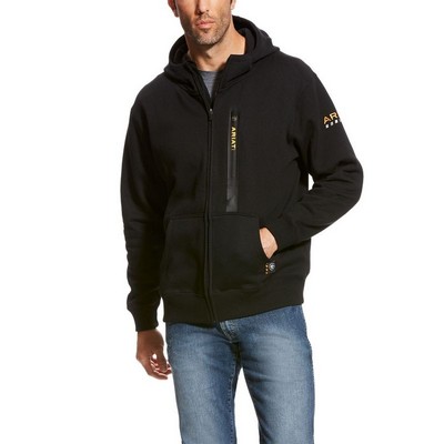 Ariat® Men's Black Rebar® Workman™ Full Zip Hoodie