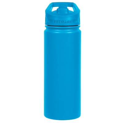 18oz Crater Blue Bottle with Straw Lid