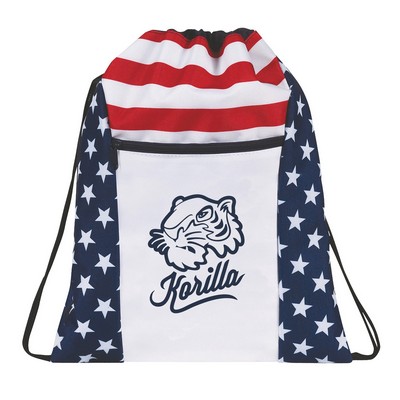 Stars and Stripes Drawsting Bag