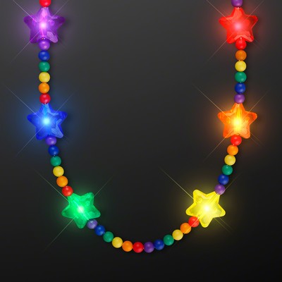 Rainbow Light Up Star Beads - BLANK