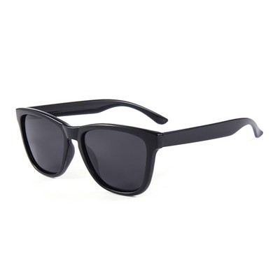 Recycled Sunglasses - Smoke Lenses - Black Frames