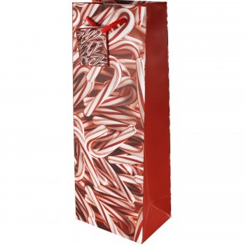 The Holiday Wine Bottle Gift Bag (Candy Cane Lane)