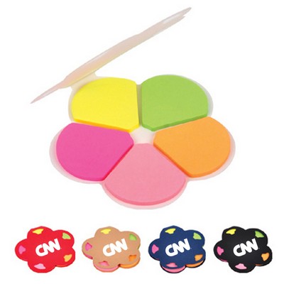 Flower Shape 5-Color Sticky Note Set