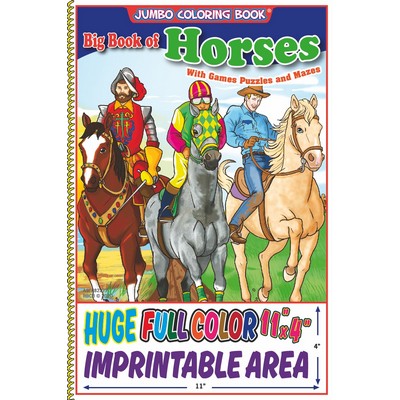 Horses Jumbo Imprintable Coloring and Activity Book