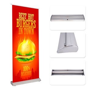 Deluxe Retractable Aluminum Banner Stand 31.5" x 79"