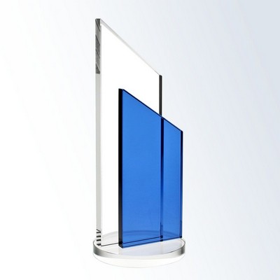 Blue Success Optic Crystal Award - Small