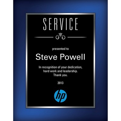 7" x 9" Splash of Color Plaque - Black & Royal Blue