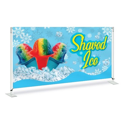 Shaved Ice Pre Printed Fabric Barrier 72" x 36" x 13.5 - Blue