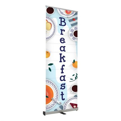 Breakfast Pre Printed Roll Fx Banner 24" x 80" - Light Blue