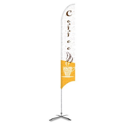 Coffee Pre Printed 15' G7 Feather Flag - Design 2