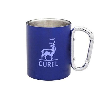 10 Oz. Warden Carabiner Handle Stainless Steel Mug