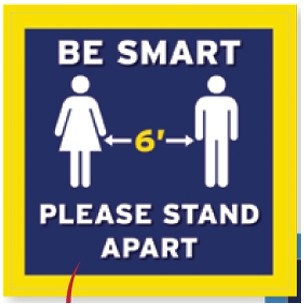 Be Smart Floor Decal (24"x24")