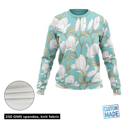 Women's Full Sublimation 250G Lightweight Crew Sweatshirt