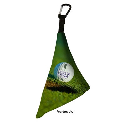 Vortex Jr. Golf Towel w/neoprene pouch - for Executive Gift & Golf Tournaments