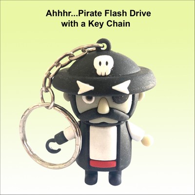 Pirate Flash Drive with Key Chain - 16GB