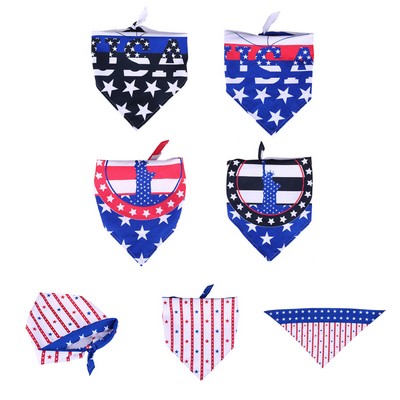 American Flag Pet Triangle Bandana