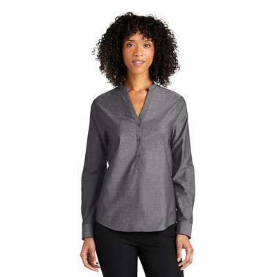 Port Authority® Ladies' Long Sleeve Chambray Easy Care Shirt