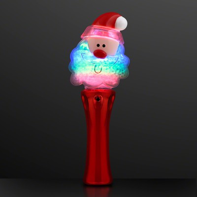 LED Santa Claus Spinning Light Wand - BLANK