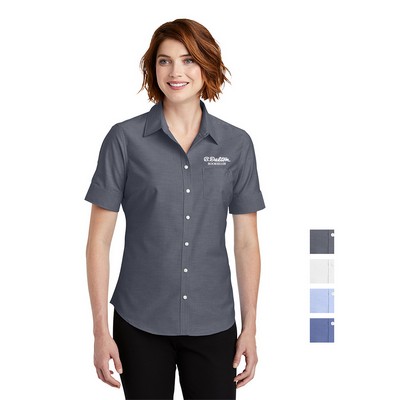 Port Authority® Ladies Short Sleeve SuperPro™ Oxford Shirt