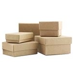 Brown Kraft Jewelry Box w/Fiber Insert (8"x5 1/2"x1 1/4")