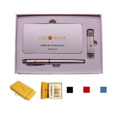 Power Bank Pen Usb Drive Business Gift Set