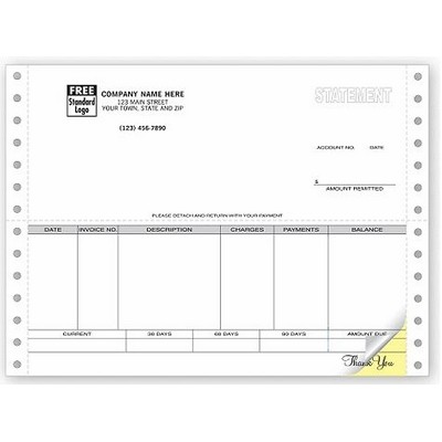 Continuous Sage® 300 ERP Classic Statement (1 Part)