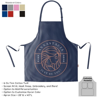 Cotton Twill Bib Apron - 28"W X 40"L