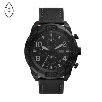 Fossil Bronson Chronograph Black Eco Leather Watch