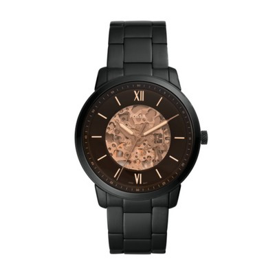 Fossil Neutra Automatic Black Stainless Steel Watch