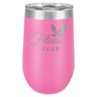 16 Oz. Pink Polar Camel Stemless Tumbler w/Lid