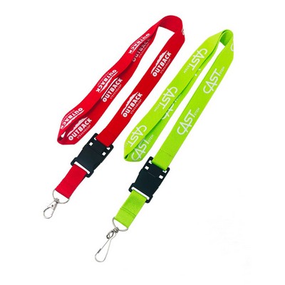 Polyester Detachable Three Quarter Inch Lanyard with USB Flash Drive - 16GB