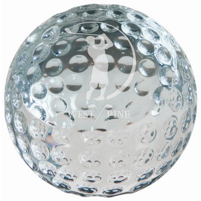 2 3/8" Crystal Golf Ball Paperweight