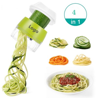 Handheld Spiralizer Vegetable Slicer 4 in 1 Veggie Spiral Cutter Veggie Noodles Maker