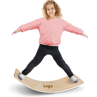 Wooden Wobble Balance Board for Toddlers Kids Adults