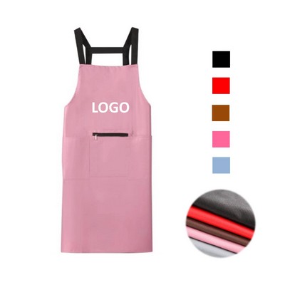 PU Leather Kitchen Apron For Women