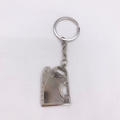 Oil kettle shaped keychain flagon design metal keyring