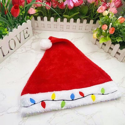 Light Up Plush Santa Hat