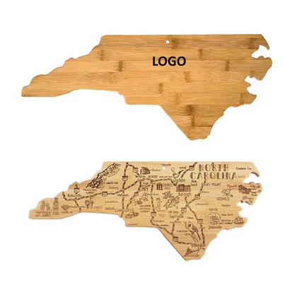 North Carolina Shaped Cutting Board-OCEAN