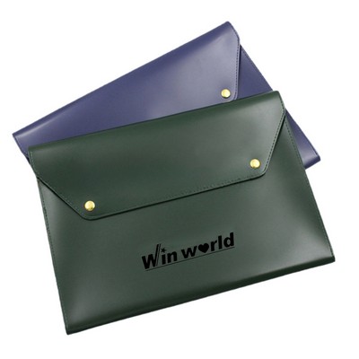 Snap Envelope PU Leather Document Bag