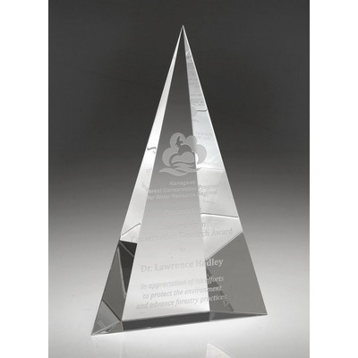 Vantage Peak Crystal Award, 8"H