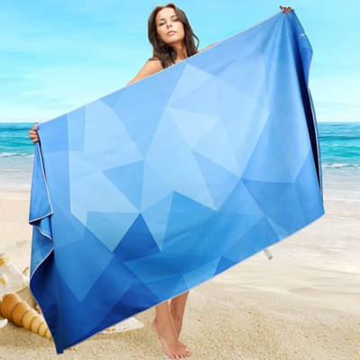 40"x 75" Sublimated Plush Microfiber Beach Towel