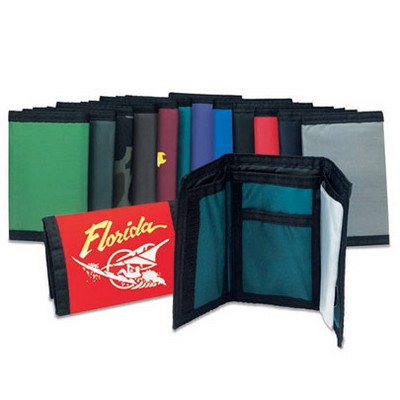 Nylon-upgrade smooth fabric Trifold Wallet