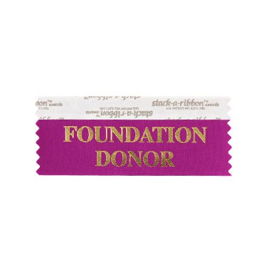 Foundation Donor Stk A Rbn Berry Ribbon With Gold Imprint