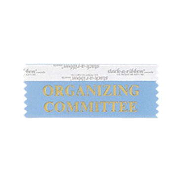 Organizing Committee Stk A Rbn Cornflower Ribbon Gold Imprint